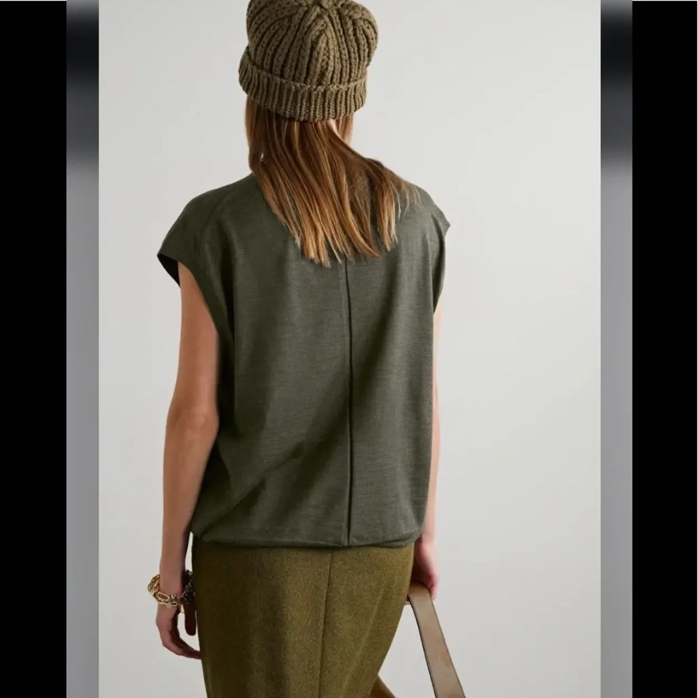 The Row 100% Merino Wool Vest Down Top Deep Moss s2. - Picture 4 of 16